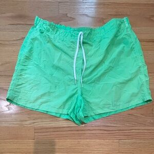 Vintage Sunrays Mens Neon Green Nylon Shorts Size L 90s Gunge Alternative Indie‎